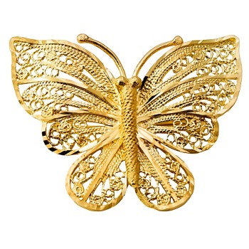9ct gold 3g Butterfly Brooch